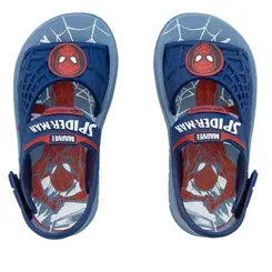 Sandália Flats Grendene Homem-Aranha Azul e Vermelho Juvenil Menino