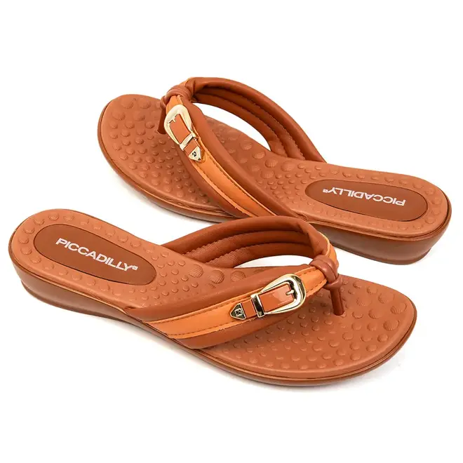 Tamanco Anabela Piccadilly Ocre Feminino