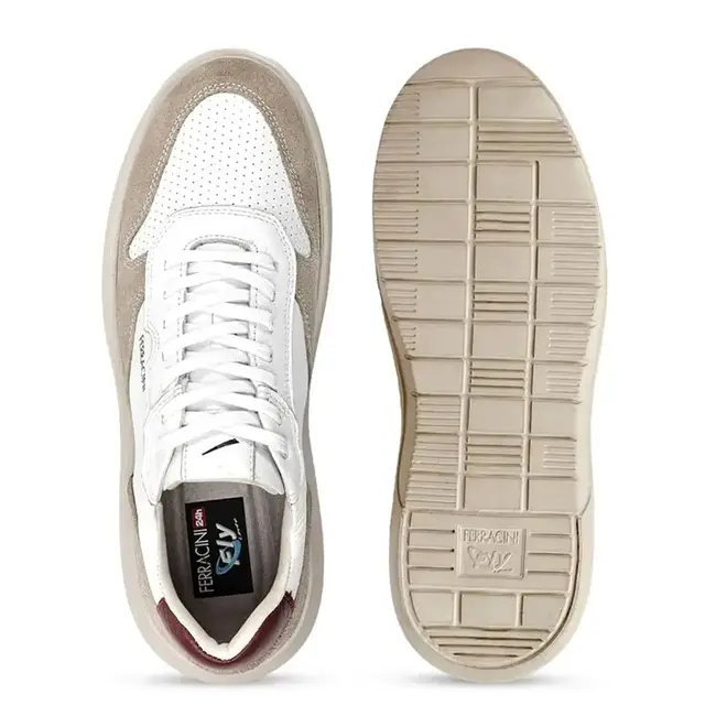 Sapatênis Casual Ferracini Energy Branco e Cinza Masculino