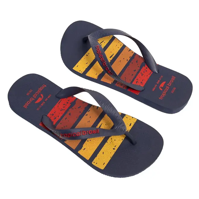 Chinelo Dedo Tropical Brasil Azul Marinho Feminino