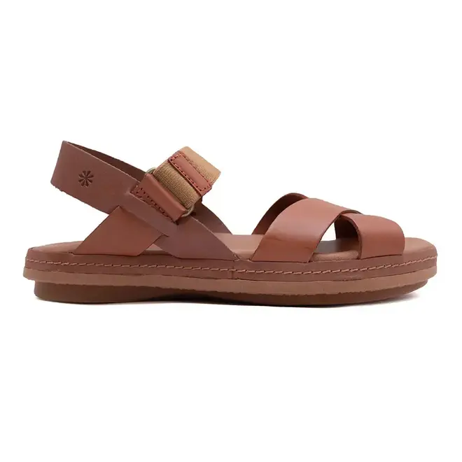 Tamanco Flats New Face Damasco e Caramelo Feminina