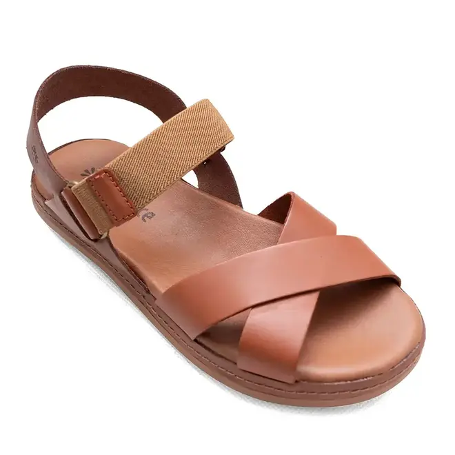 Tamanco Flats New Face Damasco e Caramelo Feminina