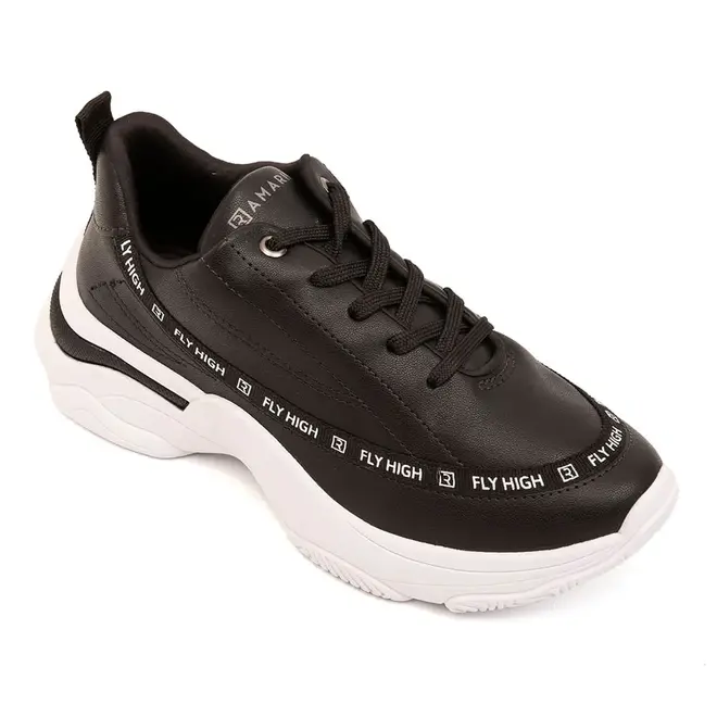 Tênis Casual Sola Caixa Ramarim Preto Feminino