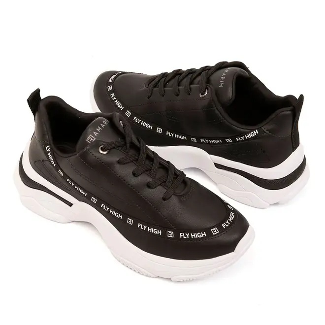Tênis Casual Sola Caixa Ramarim Preto Feminino