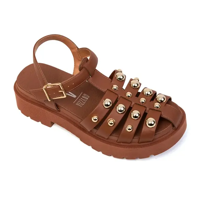 Papete Rasteira Vizzano Mocca Feminino
