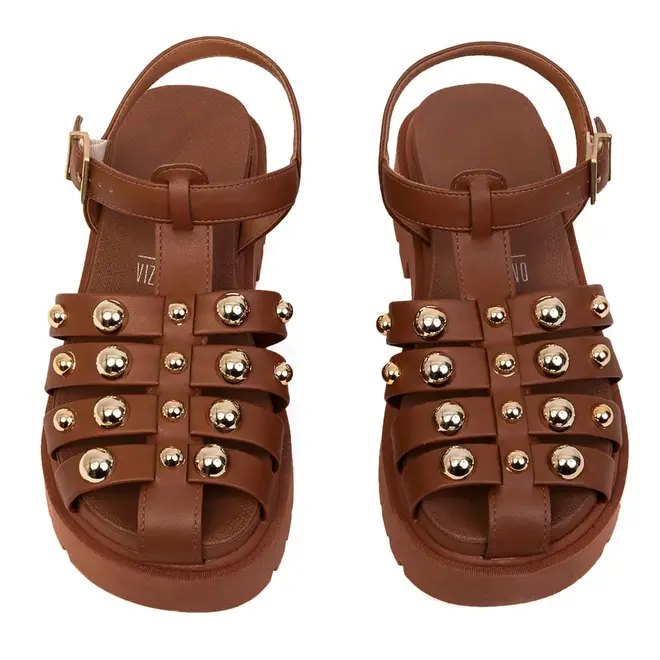 Papete Rasteira Vizzano Mocca Feminino