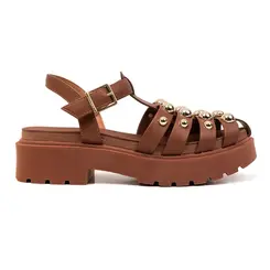 Papete Rasteira Vizzano Mocca Feminino