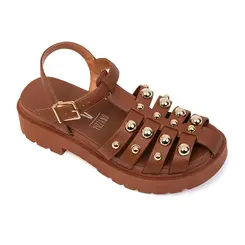 Papete Rasteira Vizzano Mocca Feminino
