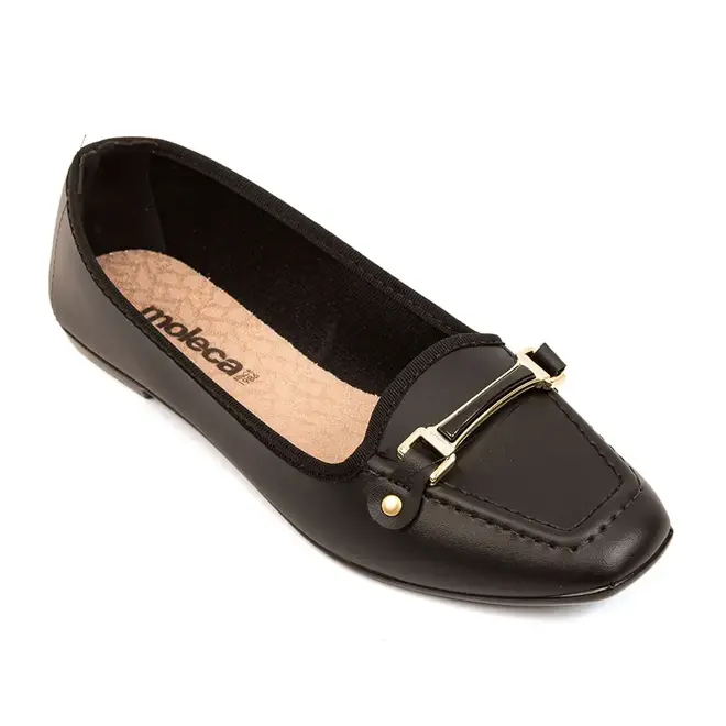 Sapatilha Bico Redondo Moleca Preto Feminina