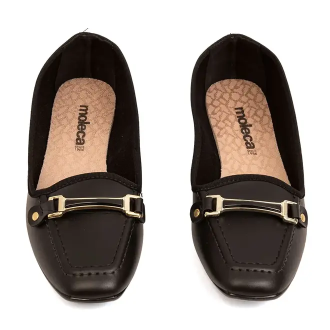 Sapatilha Bico Redondo Moleca Preto Feminina