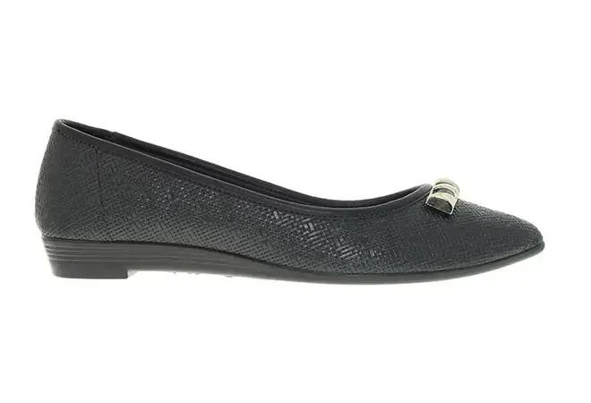 Sapatilha Bico Redondo Preta Moleca Feminino