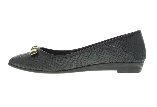 Sapatilha Bico Redondo Preta Moleca Feminino