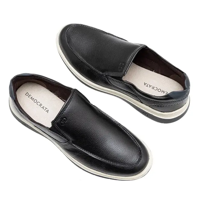 Sapato Mocassim Democrata Leave Preto Masculino