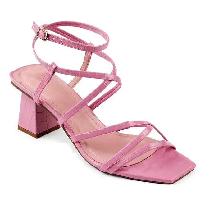 Sandália Salto Médio Itapuã Petúnia Rosa Feminino