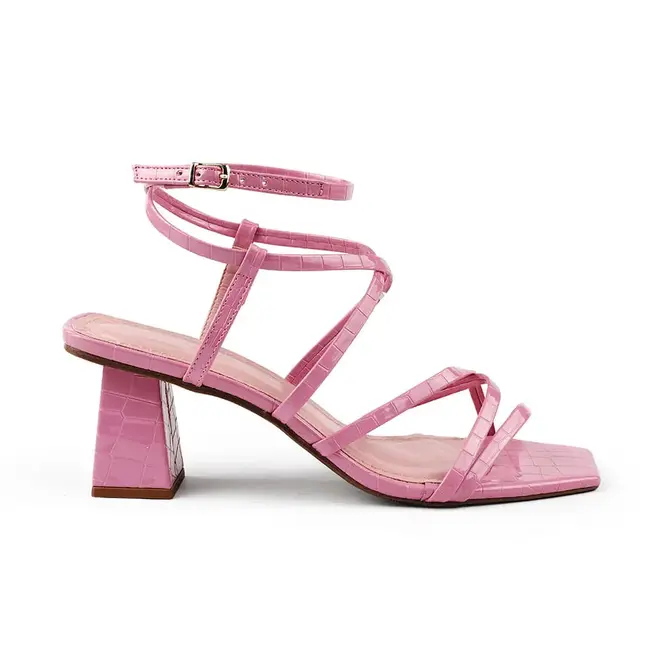 Sandália Salto Médio Itapuã Petúnia Rosa Feminino