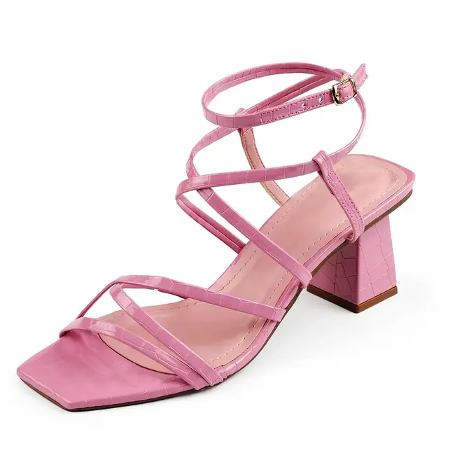 Sandália Salto Médio Itapuã Petúnia Rosa Feminino
