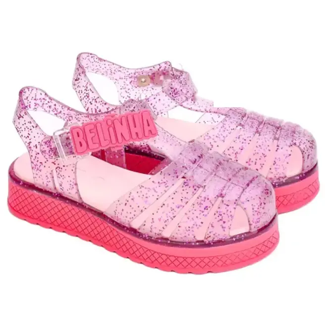 Rasteira Flatform Kidy Gloss Rosa Menina