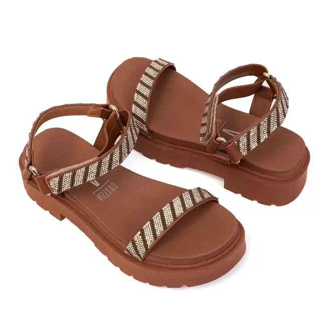 Papete Rasteira Vizzano Mocca Feminino