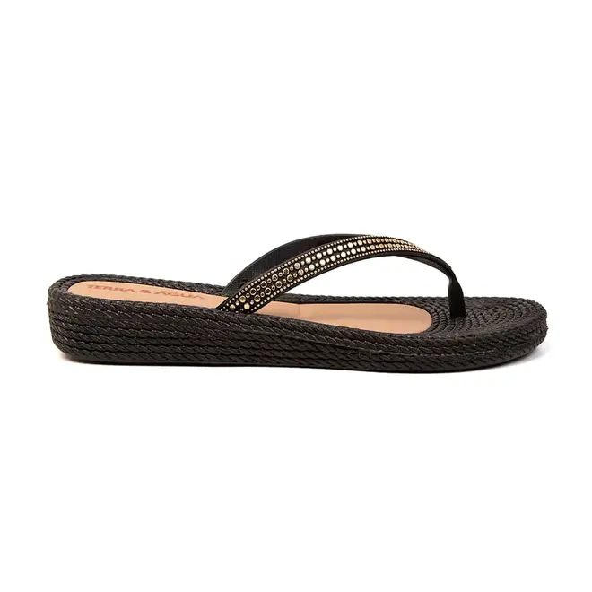 Chinelo Dedo Terra e Água Preto Feminino