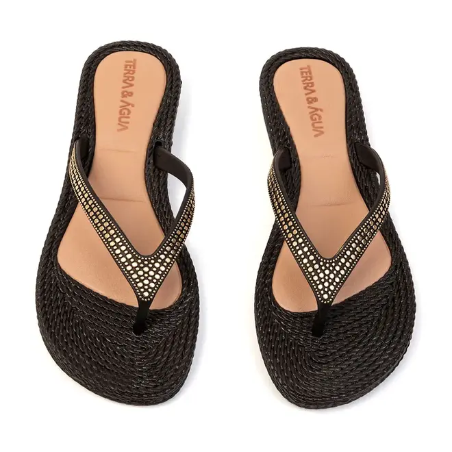 Chinelo Dedo Terra e Água Preto Feminino