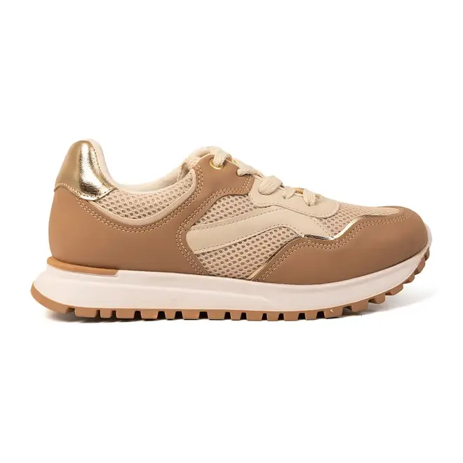 Tênis Casual Jogging Vizzano Bege Feminino
