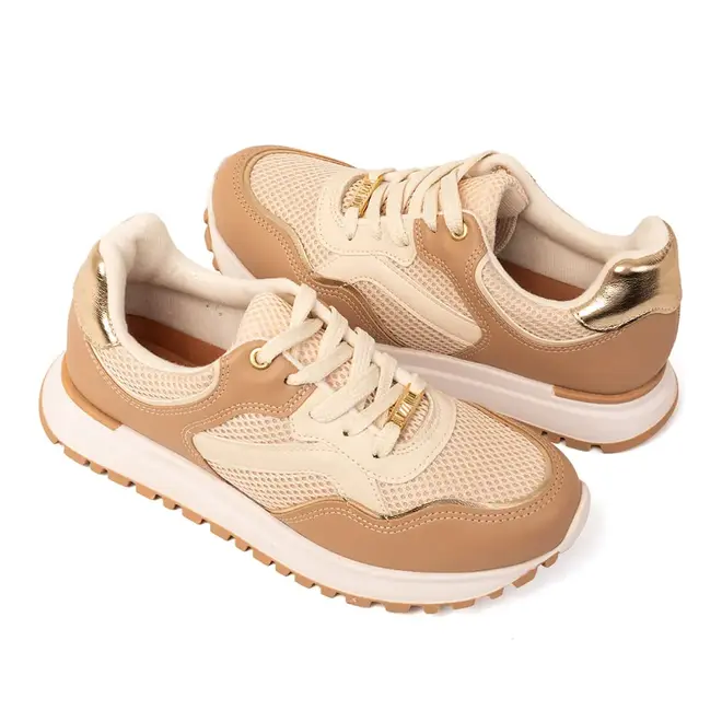 Tênis Casual Jogging Vizzano Bege Feminino