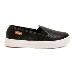 Tênis Casual Slip on Moleca Preto Feminino