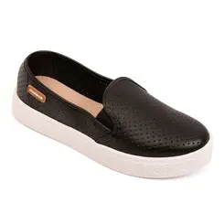 Tênis Casual Slip on Moleca Preto Feminino