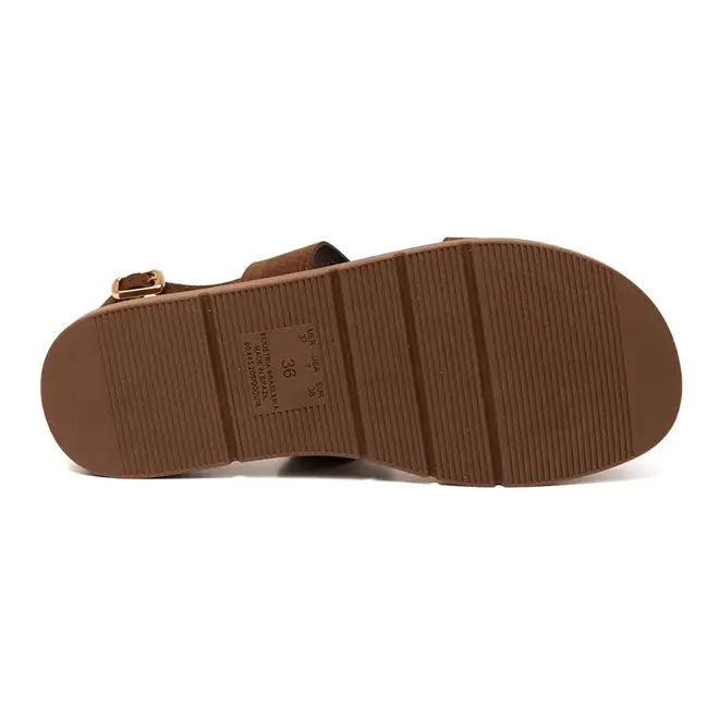Rasteira Flatform Bebecê Chocolate Feminina