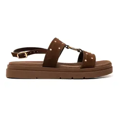 Rasteira Flatform Bebecê Chocolate Feminina