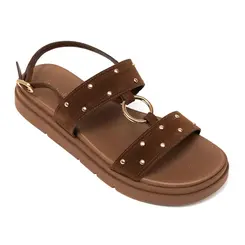 Rasteira Flatform Bebecê Chocolate Feminina