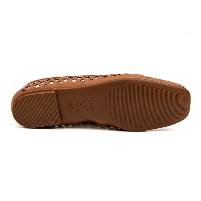 Sapatilha Bico Quadrado Moleca Camel Feminino