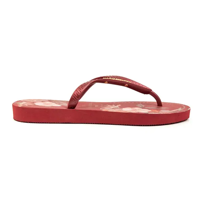 Chinelo Dedo Tropical Brasil Bordô Feminino