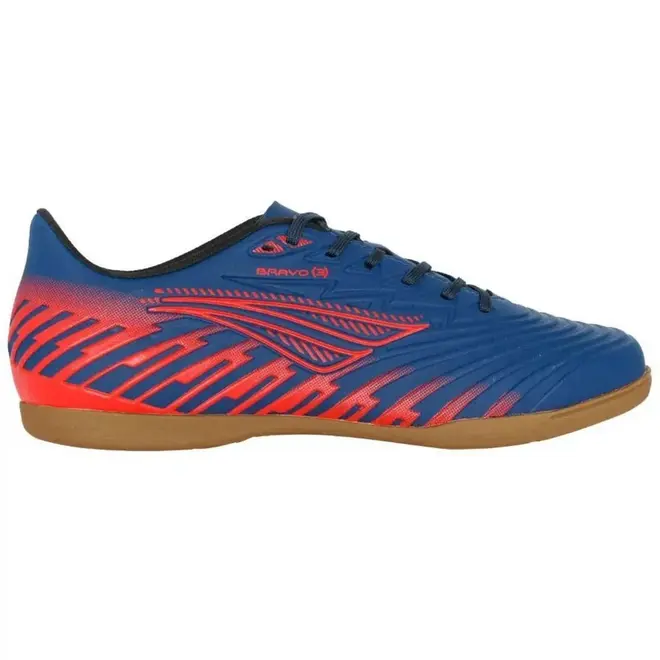 Chuteira Indoor Penalty Bravo Azul e Laranja Masculino