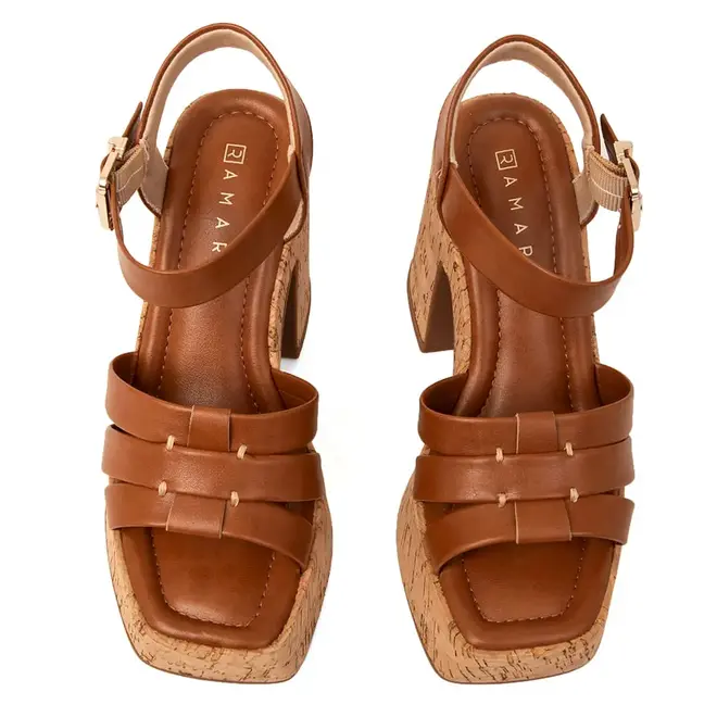 Sandália Salto Ramarim Toffee Feminino