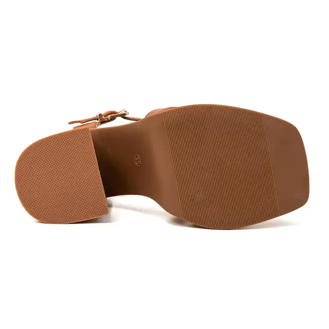 Sandália Salto Ramarim Toffee Feminino