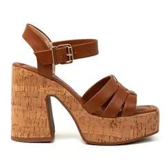 Sandália Salto Ramarim Toffee Feminino