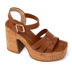 Sandália Salto Ramarim Toffee Feminino