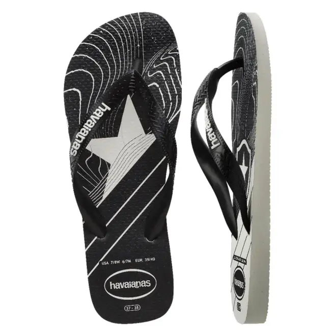 Chinelo Havaianas Top Times Botafogo Preto Masculino