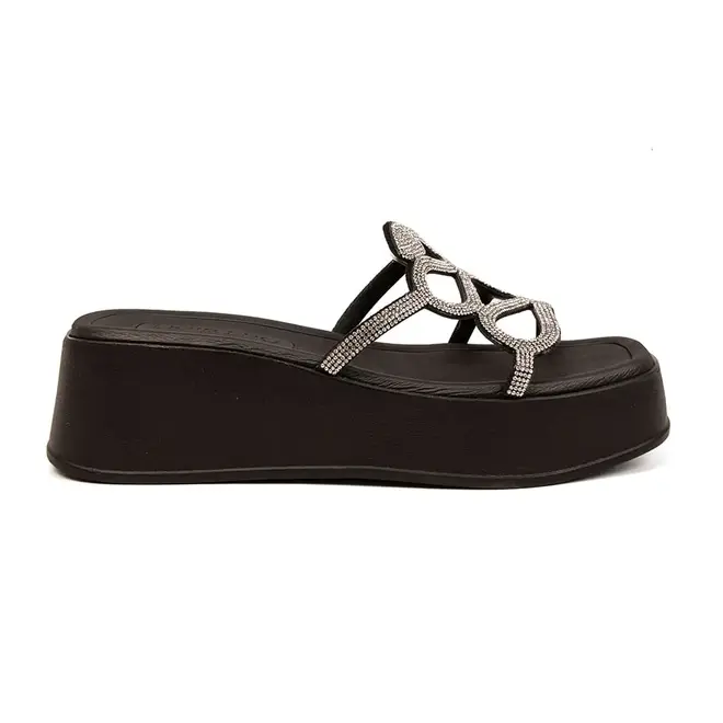 Tamanco Anabela Beira Rio Preto Feminino