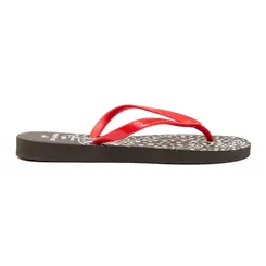 Chinelo Dedo Tropical Brasil Preto e Vermelho Feminino