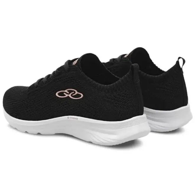 Tênis Esportivo Olympikus Ultraleve Preto e Rose Feminino