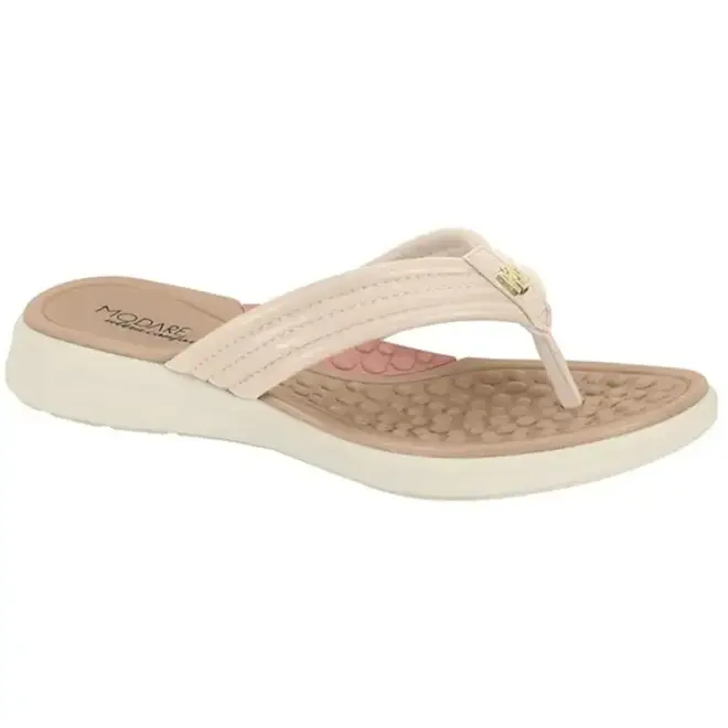Tamanco Rasteira Modare Creme Feminino
