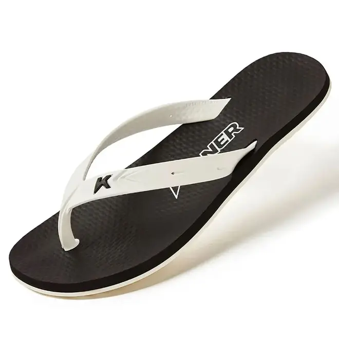 Chinelo Dedo Kenner Summer Lisa Preto e Branco Masculino