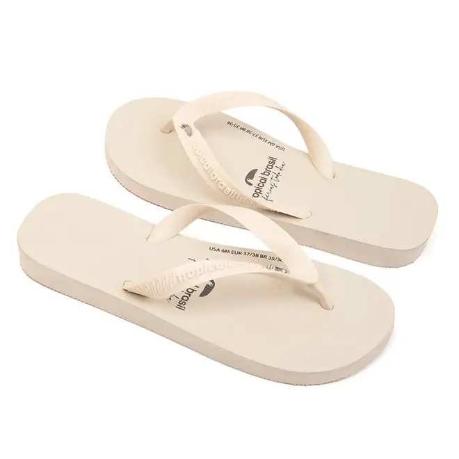 Chinelo Dedo Tropical Brasil Off White Feminino