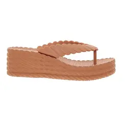 Tamanco Anabela Beira Rio Nude Feminino