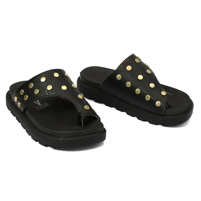 Papete Rasteira Vizzano Preto Feminino