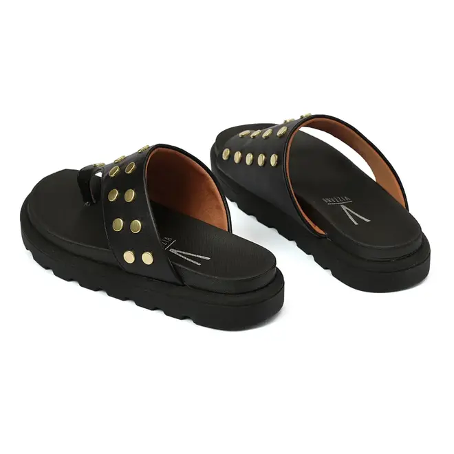 Papete Rasteira Vizzano Preto Feminino