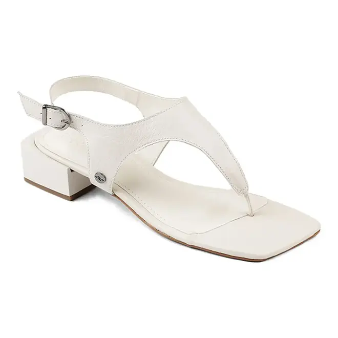 Sandália Salto Baixo Itapuã Feminino Off White