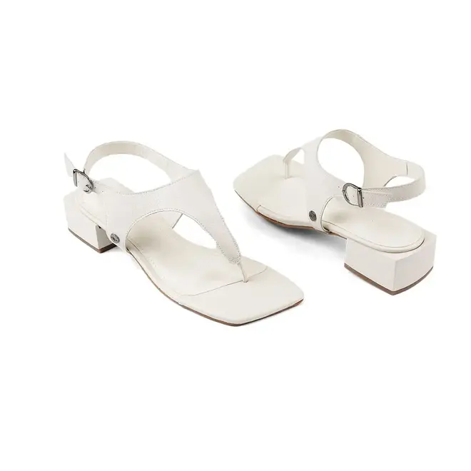 Sandália Salto Baixo Itapuã Feminino Off White